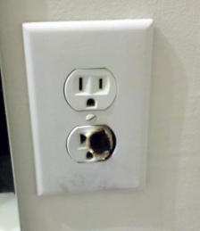 burnt outlet